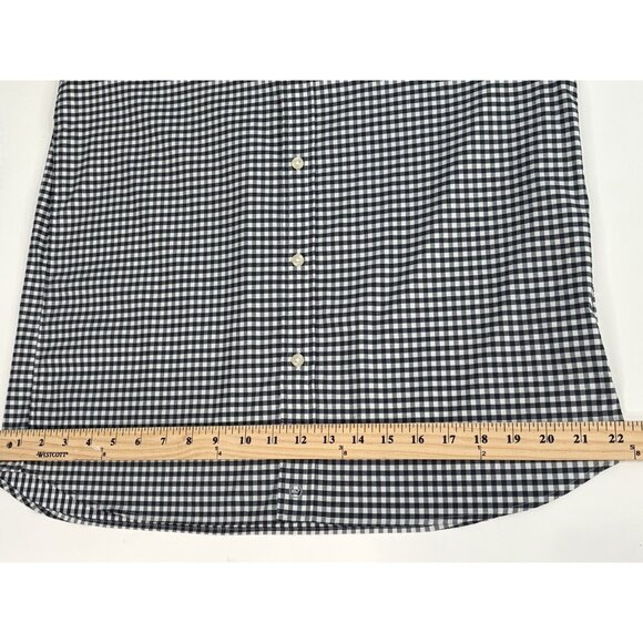 Vineyard Vines OTG On The Go Brrr Black Gingham Shirt Mens M Performance Stretch - Picture 10 of 13